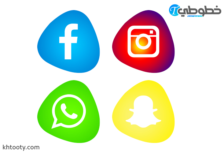 ايقونات مواقع التواصل الاجتماعي Social Media Icons خطوطي 